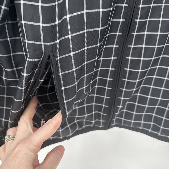 Lauren Active Jacket Womens Large Full Zip Windowpane Check Ralph Lauren - Picture 7 of 9